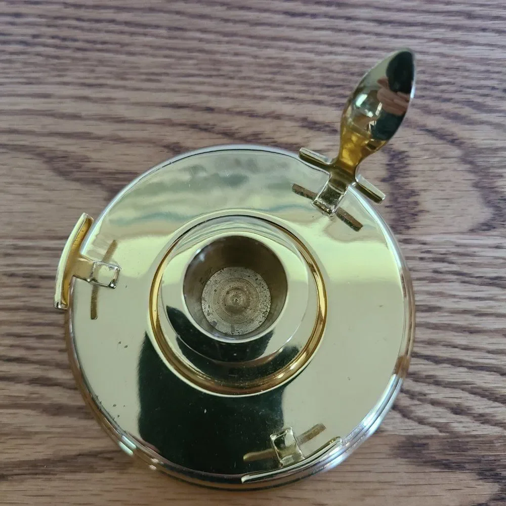 PartyLite Contessa Brass Hurricane Taper Candleholder For Candles / Glass Votive